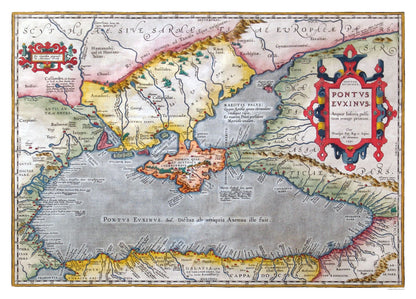 Historic Map - Romania Greece Turkey Ancient Black Sea - Ortelius 1570 - 32.00 x 23 - Vintage Wall Art