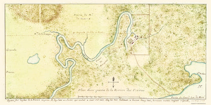 Historic Nautical Map - Black River Quebec Canada - 1735 - 23 x 46.21 - Vintage Wall Art