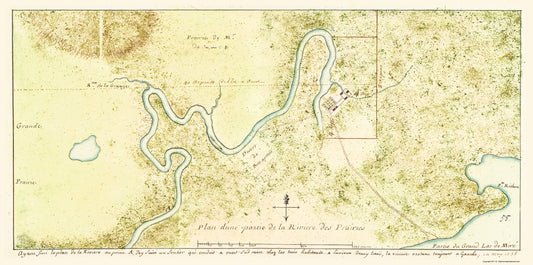 Historic Nautical Map - Black River Quebec Canada - 1735 - 23 x 46.21 - Vintage Wall Art