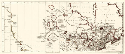 Historic Map - Canada Louisiana North Part - Jeffreys 1762 - 23 x 52.89 - Vintage Wall Art