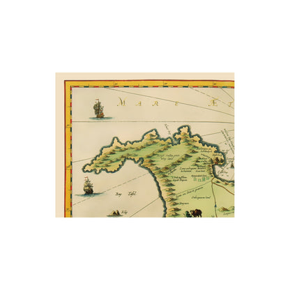 Historic Map - Cape of Good Hope South Africa - Nieuhoff 1682 - 23 x 28.42 - Vintage Wall Art