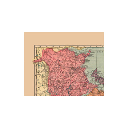 Historic Map - Maritime Provinces Canada - Hammond 1910 - 28.80 x 23 - Vintage Wall Art