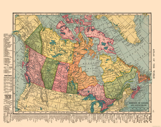 Historic Map - Newfoundland Canada - Hammond 1910 - 29.17 x 23 - Vintage Wall Art