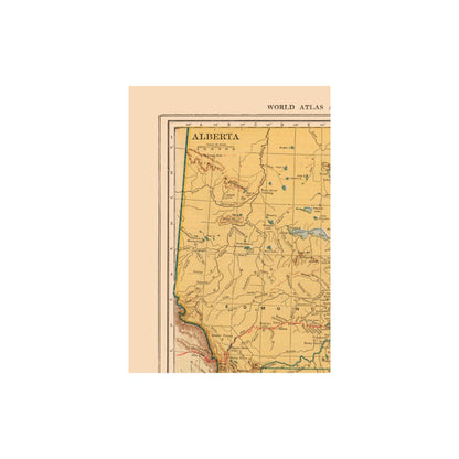 Historic Map - Alberta Canada - Reynold 1921 - 23 x 32.68 - Vintage Wall Art