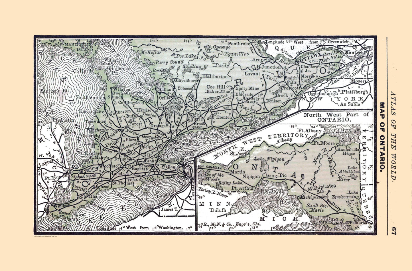 Historic Map - Ontario Canada - Alden 1886 - 34.98 x 23 - Vintage Wall Art