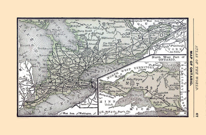 Historic Map - Ontario Canada - Alden 1886 - 34.98 x 23 - Vintage Wall Art