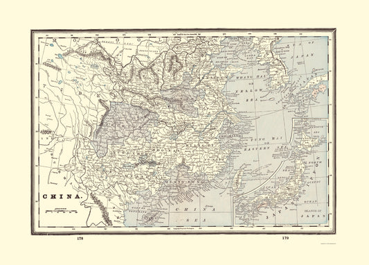 Historic Map - China - Rathbun 1893 - 23 x 32.05 - Vintage Wall Art