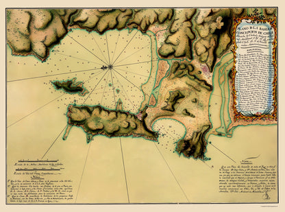 Historic Nautical Map - Concepcion Bay Chile - Juan 1782 - 23 x 30.98 - Vintage Wall Art