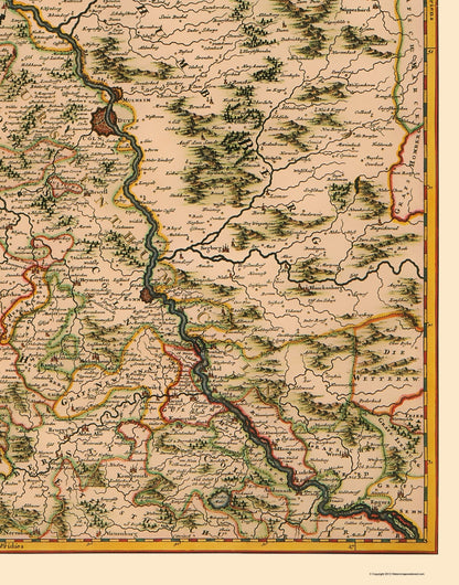 Historic Map - Germany - Visscher 1681 - 23 x 29.29 - Vintage Wall Art