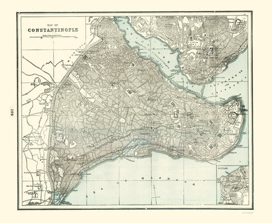 Historic Map - Middle East Turkey In Europe - Rathbun 1893 - 23 x 28.07 - Vintage Wall Art