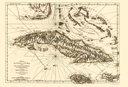 Historic Map - Gulf of Florida United States Bahama Islands Cuba - Jeffreys 1762 - 23 x 33.96 - Vintage Wall Art