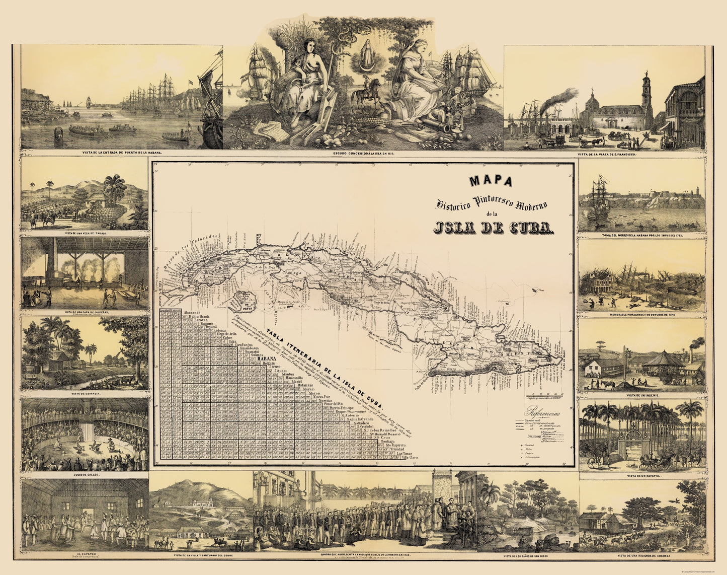 Historic Map - Cuba - May 1853 - 23 x 29.10 - Vintage Wall Art