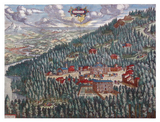 Historic Map - Daphne - Ortelius 1570 - 30.18 x 23 - Vintage Wall Art