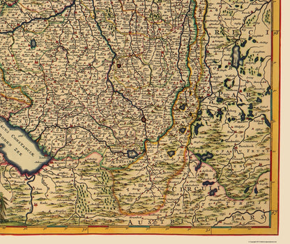 Historic Map - Grand Duchy Baden Germany - De Wit 1688 - 23 x 27.24 - Vintage Wall Art