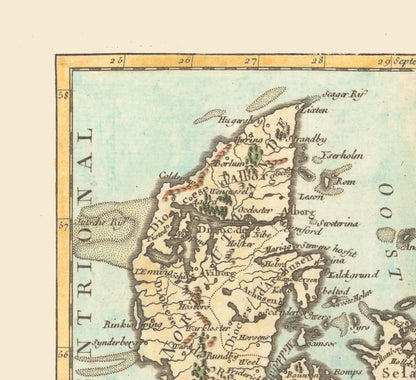 Historic Map - Denmark Kingdom - Robert 1748 - 25.16 x 23 - Vintage Wall Art