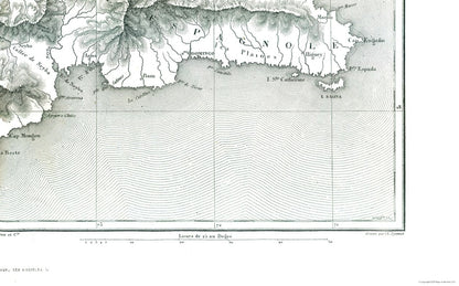 Historic Map - Dominican Republic Haiti - Thiers 1866 - 36.91 x 23 - Vintage Wall Art