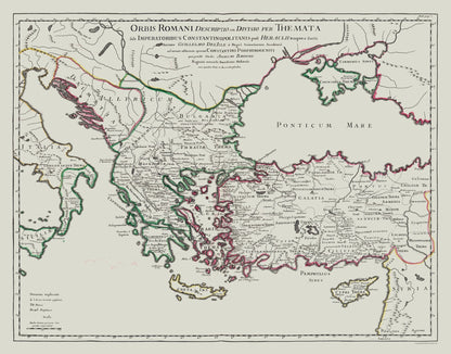 Historic Map - Constantine VII Byzantine Italy Bulgaria North Macedonia - De L'isle 1731 - 29.35 x 23 - Vintage Wall Art