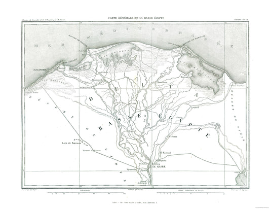 Historic Map - Egypt - Thiers 1866 - 29.73 x 23 - Vintage Wall Art