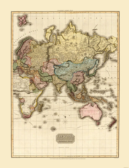 Historic Map - Eastern Hemisphere - Strand 1812 - 23 x 29.93 - Vintage Wall Art