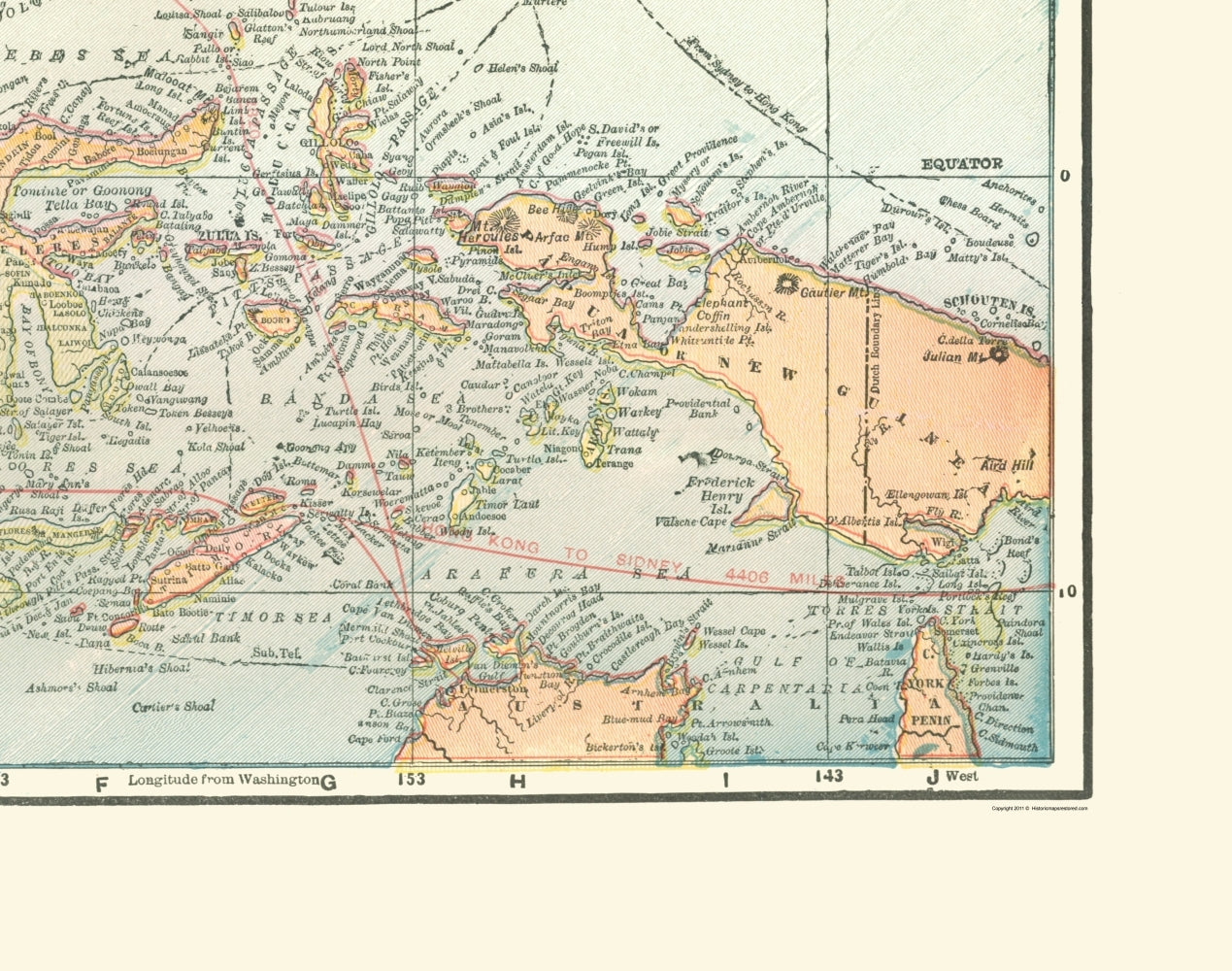 Historic Map - East Indies China Philippines - Cram 1898 - 23 x 29.19 - Vintage Wall Art