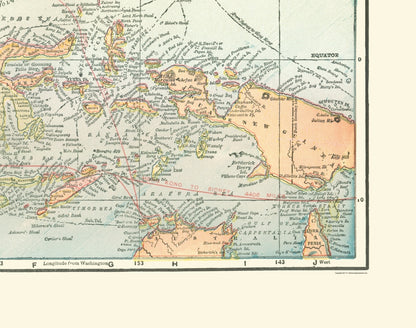 Historic Map - East Indies China Philippines - Cram 1898 - 23 x 29.19 - Vintage Wall Art