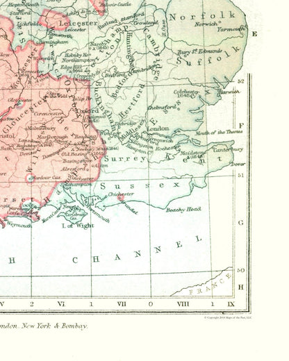 Historic Map - England Wales 1643 - Gardiner 1902 - 23 x 28.74 - Vintage Wall Art