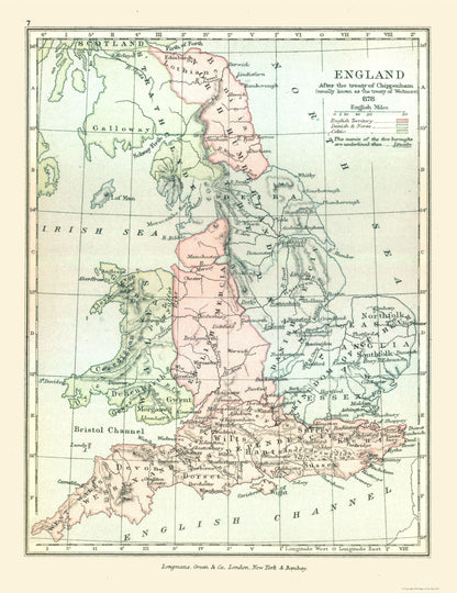 Historic Map - England 878 - Gardiner 1902 - 23 x 29.87 - Vintage Wall Art