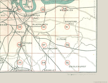 Historic Map - London England Atlas Index - Philip 1902 - 29.76 x 23 - Vintage Wall Art