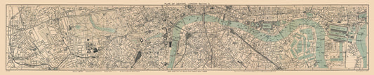 Historic Map - London Central England - Ward 1904 - 113.45 x 23 - Vintage Wall Art