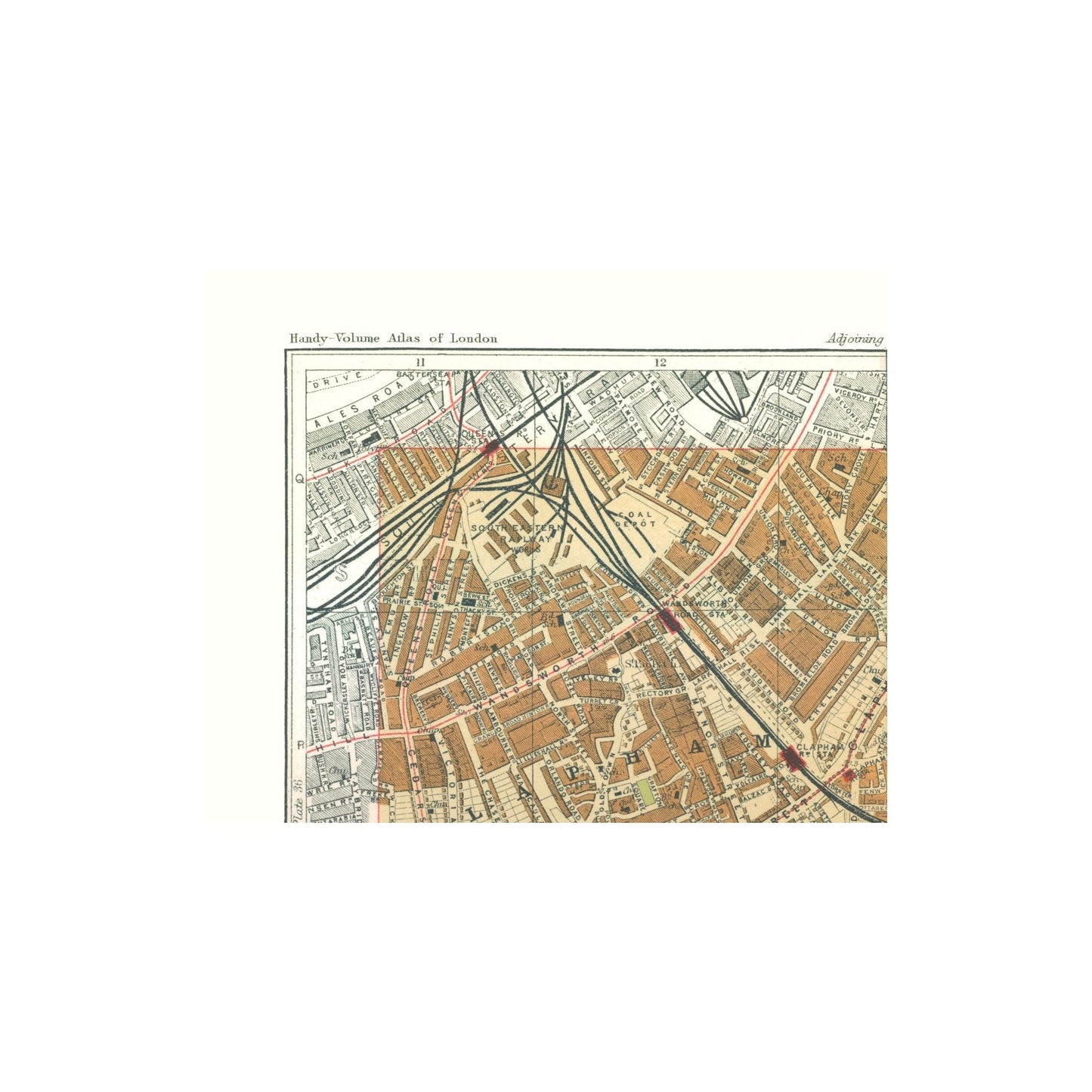 Historic Map - Stockwell London England - Philip 1904 - 28.34 x 23 - V ...