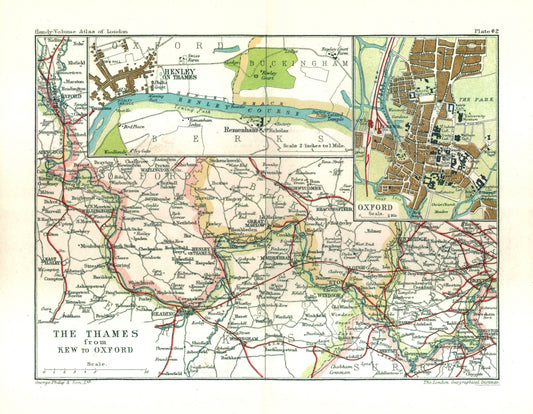 Historic Nautical Map - River Thames London England - Philip 1904 - 29.63 x 23 - Vintage Wall Art
