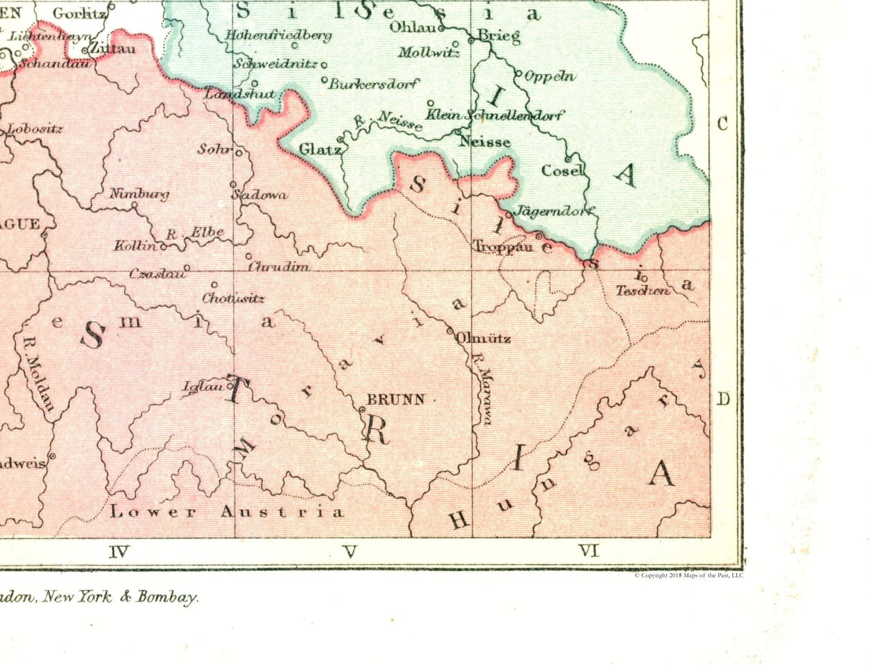 Historic Map - Silesian Seven Years Wars Europe - Gardiner 1902 - 30.06 x 23 - Vintage Wall Art