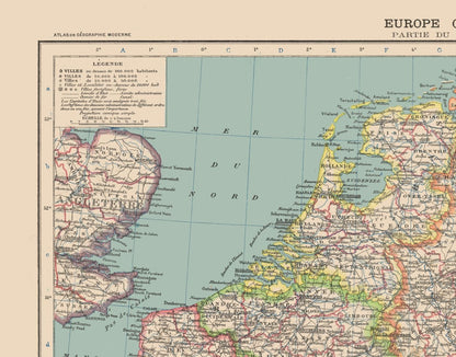 Historic Map - Central Europe - Schrader 1908 - 29.37 x 23 - Vintage Wall Art