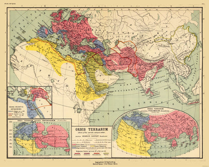 Historic Map - European World - Kiepert 1903 - 28.74 x 23 - Vintage Wall Art