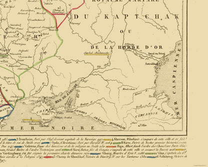 Historic Map - Russia Poland Scandinavia - Houze 1850 - 28.67 x 23 - Vintage Wall Art