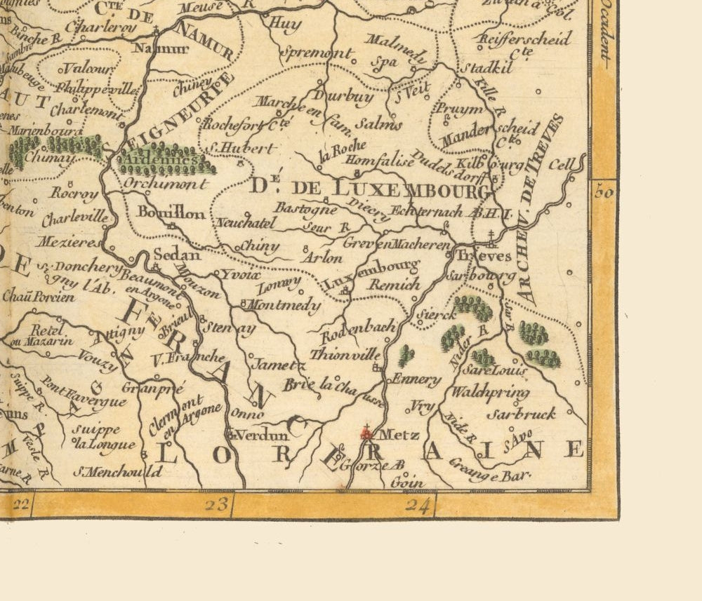 Historic Map - Catholic Belgium Netherlands - Robert 1748 - 26.83 x 23 - Vintage Wall Art