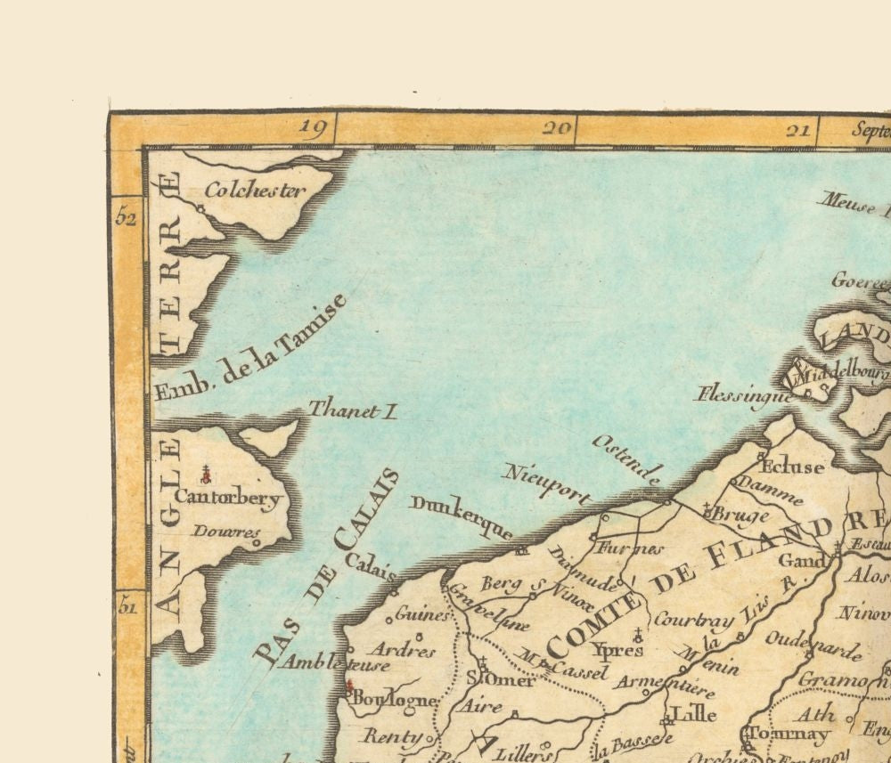 Historic Map - Catholic Belgium Netherlands - Robert 1748 - 26.83 x 23 - Vintage Wall Art