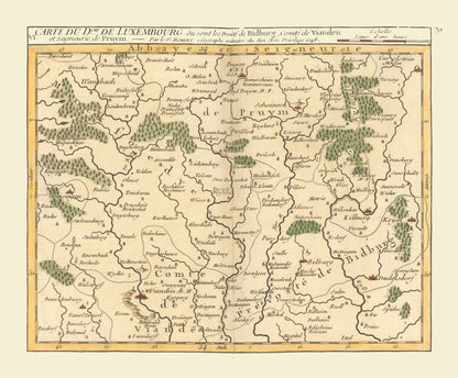 Historic Map - Germany Luxembourg - Robert 1748 - 27.83 x 23 - Vintage Wall Art