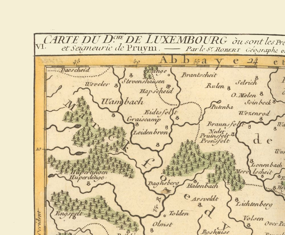 Historic Map - Germany Luxembourg - Robert 1748 - 27.83 x 23 - Vintage Wall Art