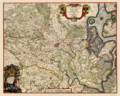 Historic Map - Flanders Belgium - Janssonius 1682 - 23 x 28.74 - Vintage Wall Art