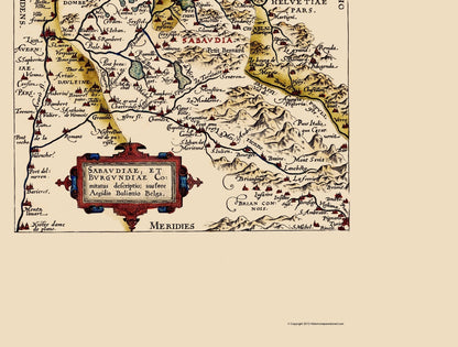 Historic Map - France Switzerland Italy - Ortelius 1574 - 23 x 30.34 - Vintage Wall Art