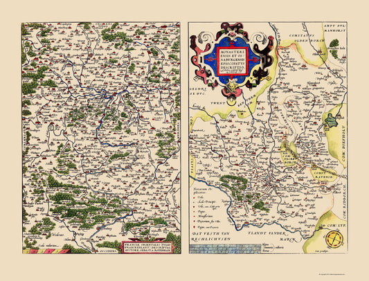 Historic Map - Schleswig Holstein Region Germany - Ortelius 1573 - 23 x 30.19 - Vintage Wall Art