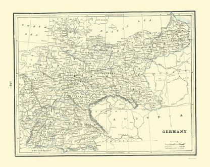 Historic Map - Germany - Rathbun 1893 - 23 x 28.86 - Vintage Wall Art