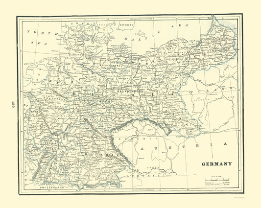 Historic Map - Germany - Rathbun 1893 - 23 x 28.86 - Vintage Wall Art