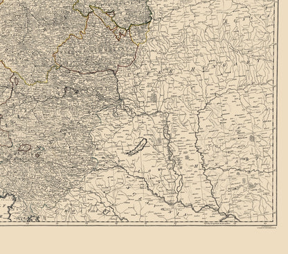 Historic Map - Germany Empire - Delarochette 1782 - 23 x 26.14 - Vintage Wall Art