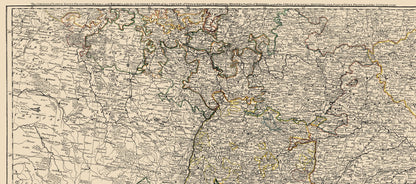 Historic Map - Germany Lower Empire - Delarochette 1782 - 23 x 52.06 - Vintage Wall Art