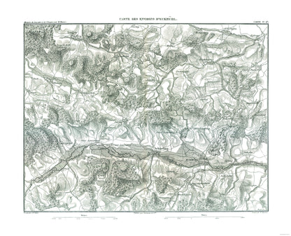 Historic Map - Eckmuhl Germany - Thiers 1866 - 28.35 x 23 - Vintage Wall Art