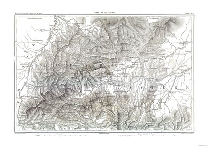 Historic Map - Swabia Germany - Thiers 1866 - 32.79 x 23 - Vintage Wall Art