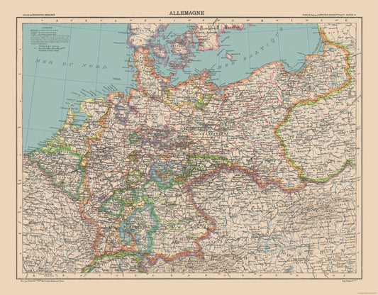 Historic Map - Germany - Schrader 1908 - 29.49 x 23 - Vintage Wall Art