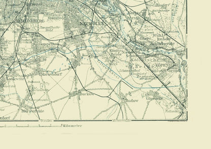 Historic Map - Berlin Germany - Baedeker 1914 - 32.59 x 23 - Vintage Wall Art